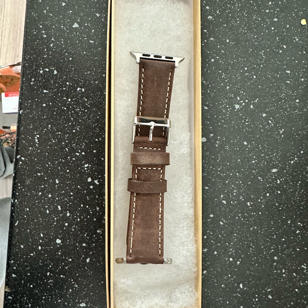 Brown Leather Apple Watch Band